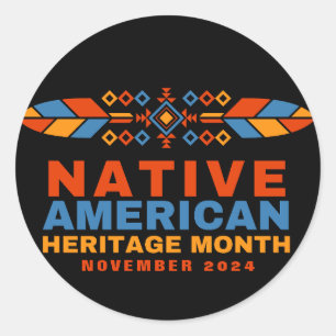 Native American Heritage Month Classic Round Sticker