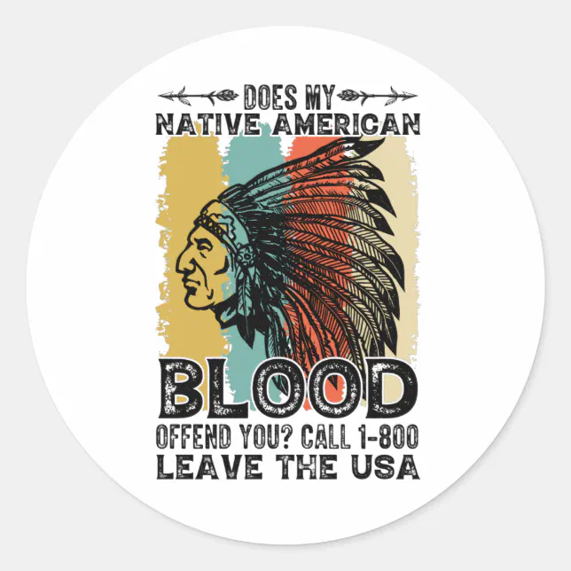 Native Button Sticker Native American Heritage Month Classic Round Sticker | Zazzle