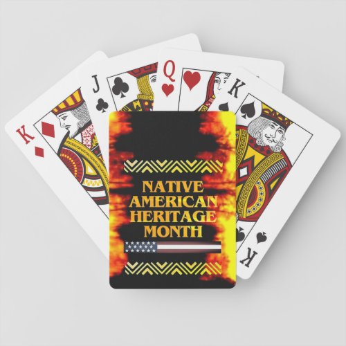 Native American heritage month playing cards