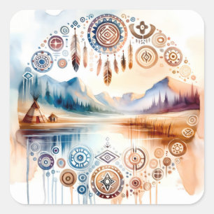 Native American Heritage Month Square Sticker