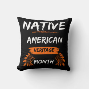 Native American heritage month throw pillow