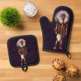 Native American Heritage Oven Mitt & Pot Holder Set
