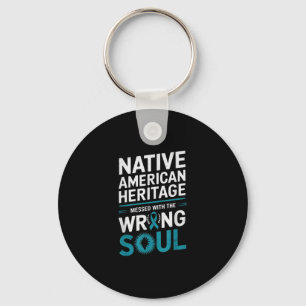 Native American Heritage Suicide Prevention Awaren Keychain