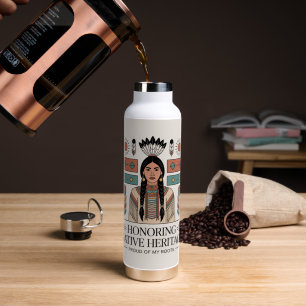 Native american heritage water bottle