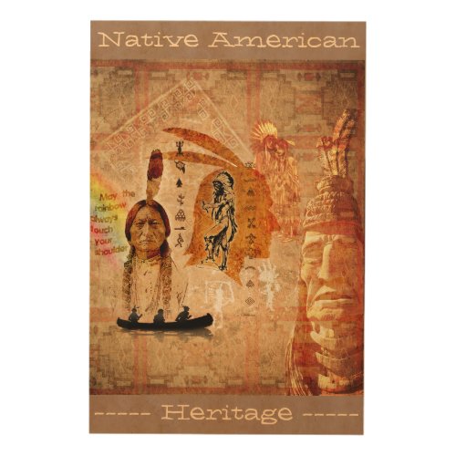 Native American Heritage Wood Wall Decor