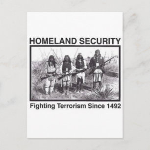 Native American Homeland Security T-shirts Postcard