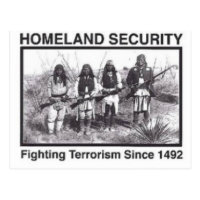 Native American Homeland Security T-shirts Postcard