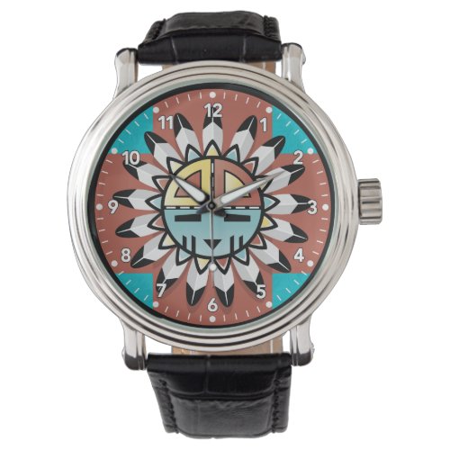 Native American Hopi Kachina Tribal Art Design Watch