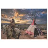 Native American Horseback Tipi Decoupage
