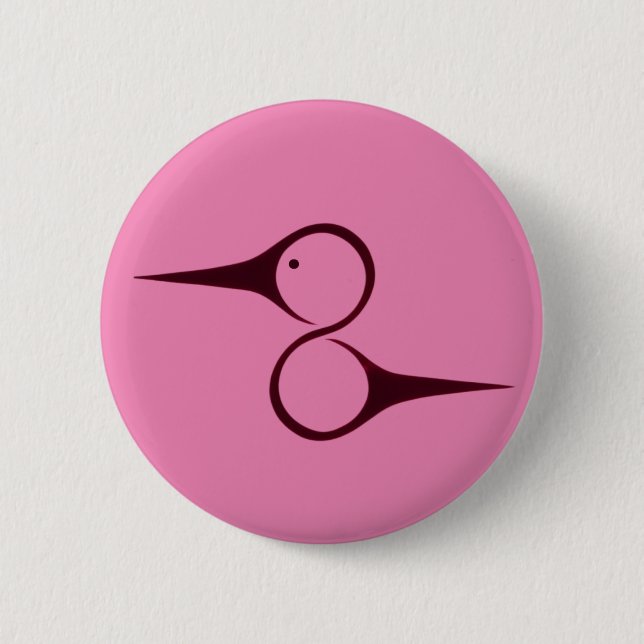 Native American Hummingbird Symbol Button (Front)