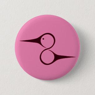 Native American Hummingbird Symbol Button