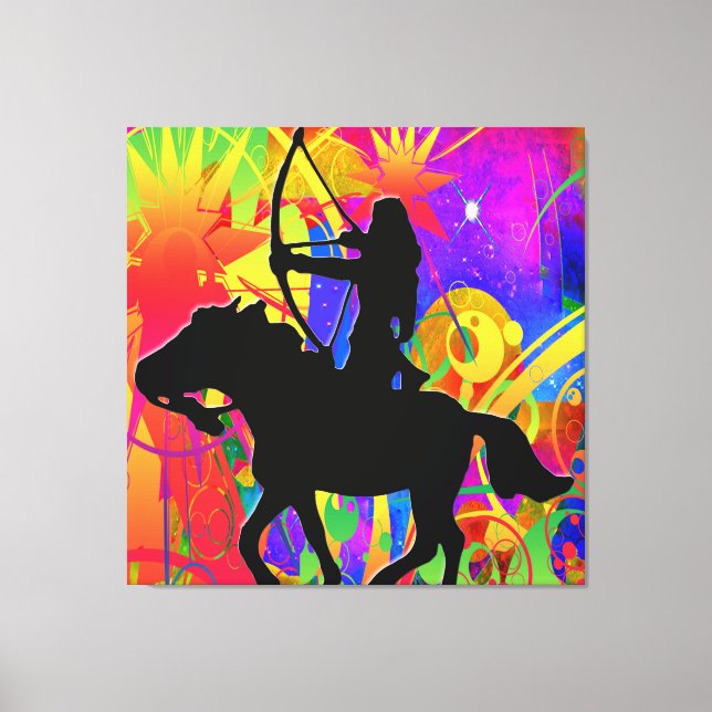  Native American Hunter Stretched Canvas Print (Front)