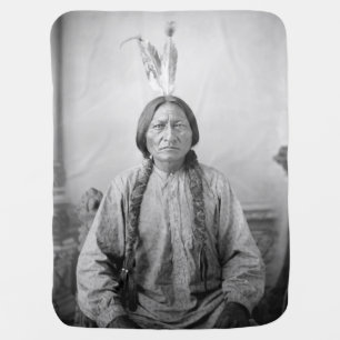 Native American Icon: Lakota Leader Sitting Bull   Baby Blanket