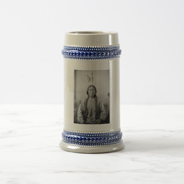 Native American Icon: Lakota Leader Sitting Bull   Beer Stein (Center)