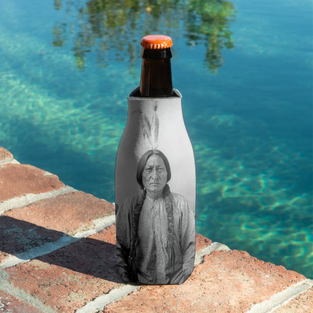 Native American Icon: Lakota Leader Sitting Bull   Bottle Cooler (In Situ Pool)