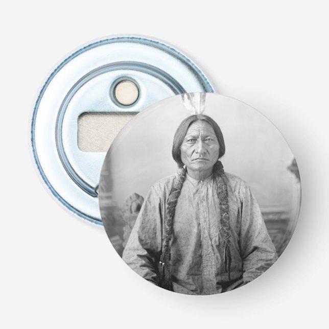 Native American Icon: Lakota Leader Sitting Bull   Bottle Opener (Front)