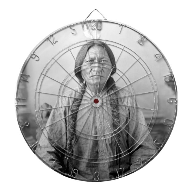 Native American Icon: Lakota Leader Sitting Bull   Dart Board (Front)