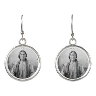 Native American Icon: Lakota Leader Sitting Bull   Earrings