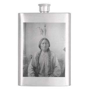 Native American Icon: Lakota Leader Sitting Bull   Flask
