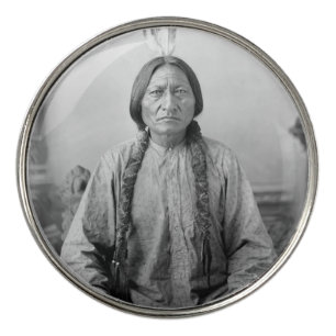 Native American Icon: Lakota Leader Sitting Bull   Golf Ball Marker