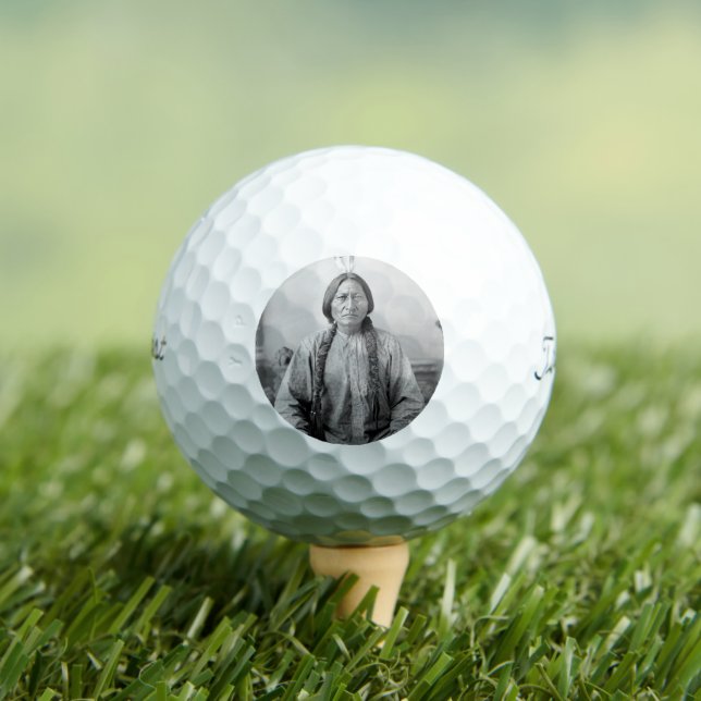 Native American Icon: Lakota Leader Sitting Bull   Golf Balls (Insitu Tee)
