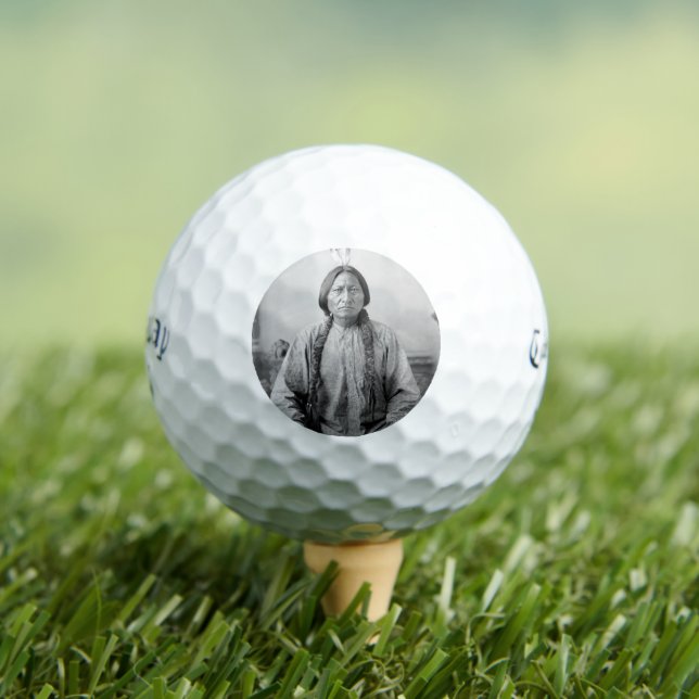 Native American Icon: Lakota Leader Sitting Bull   Golf Balls (Insitu Tee)
