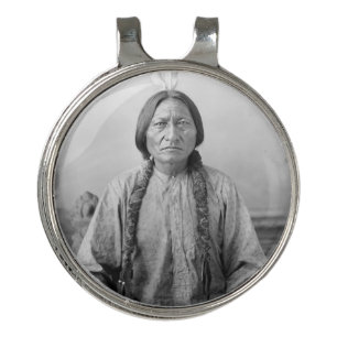 Native American Icon: Lakota Leader Sitting Bull   Golf Hat Clip