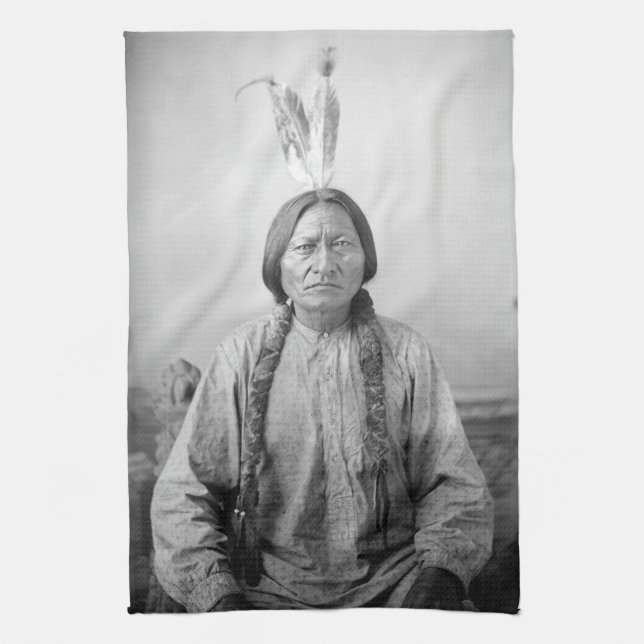 Native American Icon: Lakota Leader Sitting Bull   Kitchen Towel (Vertical)