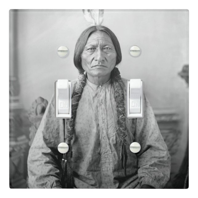 Native American Icon: Lakota Leader Sitting Bull   Light Switch Cover (In Situ)