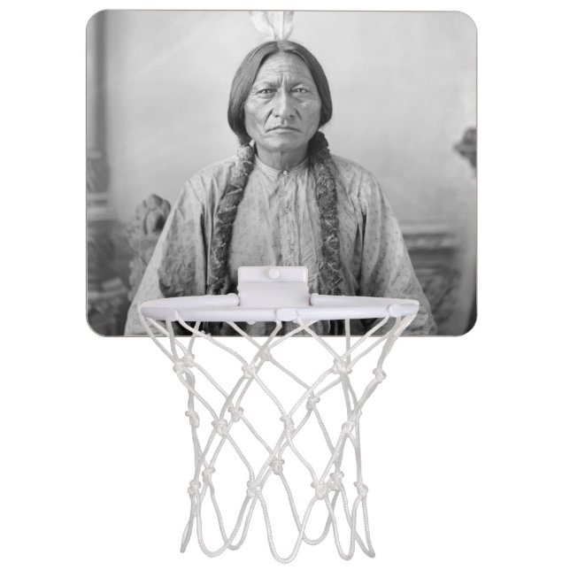 Native American Icon: Lakota Leader Sitting Bull   Mini Basketball Hoop (Front)
