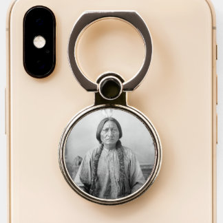 Native American Icon: Lakota Leader Sitting Bull   Phone Ring Stand