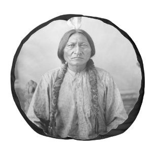 Native American Icon: Lakota Leader Sitting Bull   Pouf
