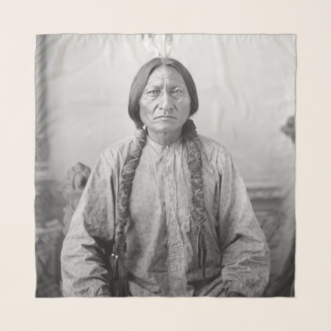 Native American Icon: Lakota Leader Sitting Bull   Scarf (Front)