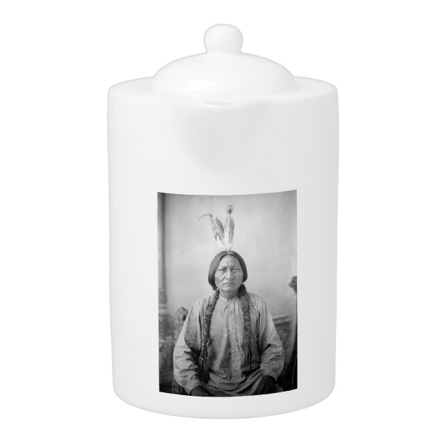 Native American Icon: Lakota Leader Sitting Bull   Teapot (Front)