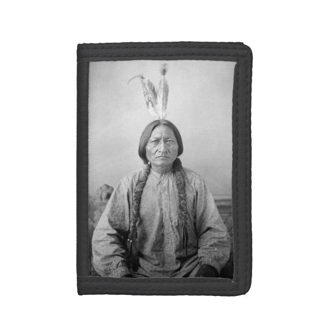 Native American Icon: Lakota Leader Sitting Bull   Trifold Wallet (Front Vertical)