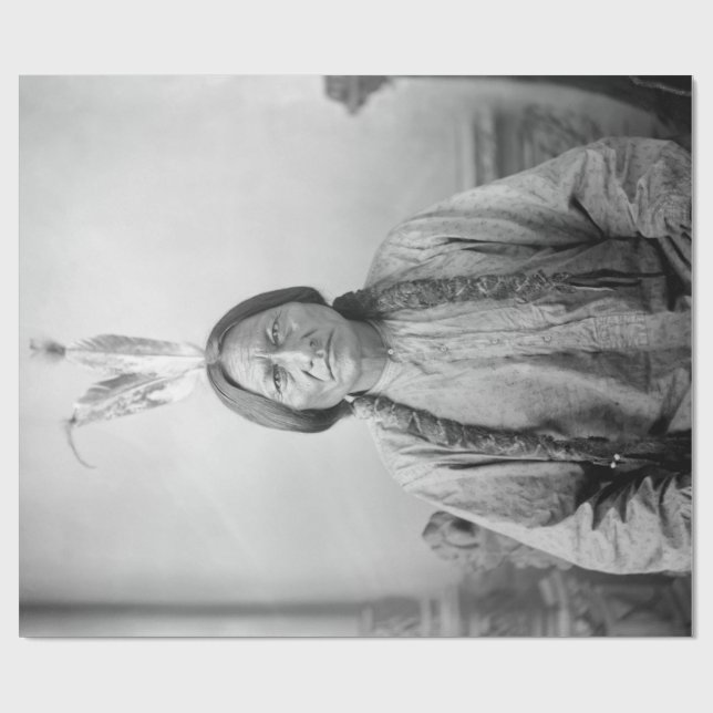 Native American Icon: Lakota Leader Sitting Bull   Wrapping Paper (Flat)