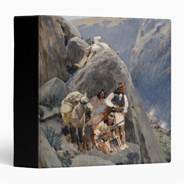 Native American Icons: Apache Warriors, US Cavalry 3 Ring Binder (Front/Spine)