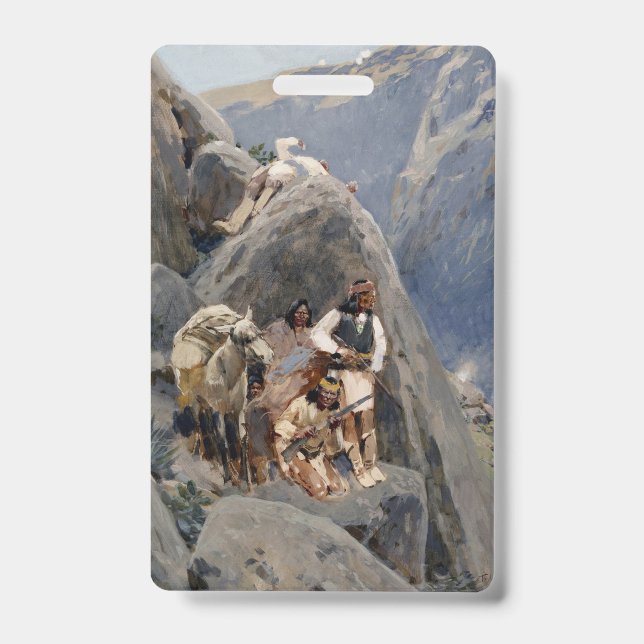 Native American Icons: Apache Warriors, US Cavalry Badge (Front)