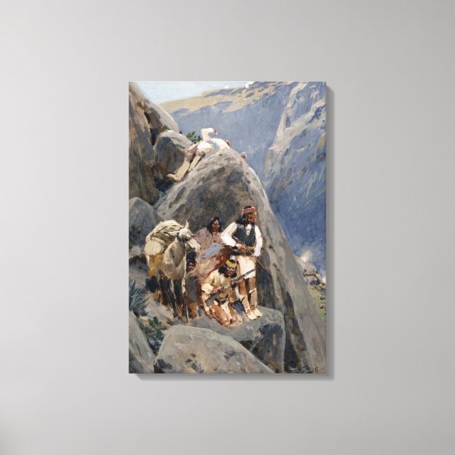 Native American Icons: Apache Warriors, US Cavalry Canvas Print (Front)