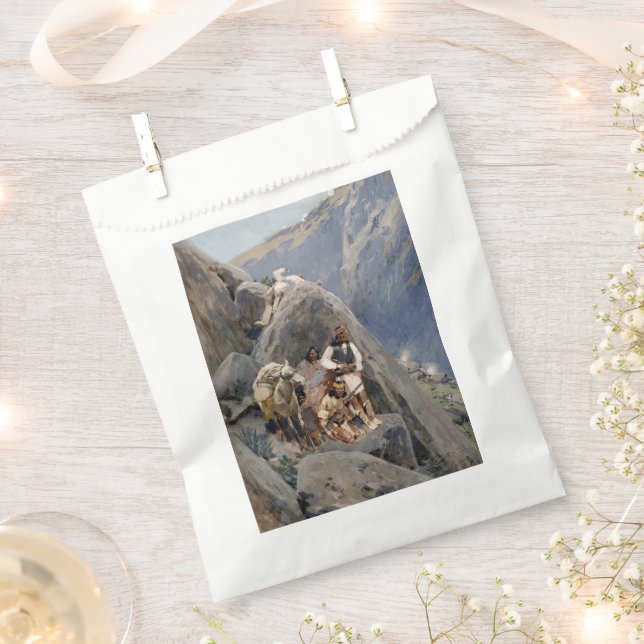 Native American Icons: Apache Warriors, US Cavalry Favor Bag (Clipped)