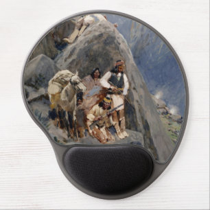 Native American Icons: Apache Warriors, US Cavalry Gel Mouse Pad