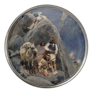 Native American Icons: Apache Warriors, US Cavalry Golf Ball Marker