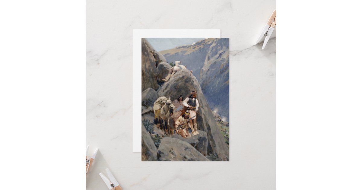 Native American Icons: Apache Warriors, US Cavalry Invitation | Zazzle