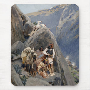 Native American Icons: Apache Warriors, US Cavalry Mouse Pad