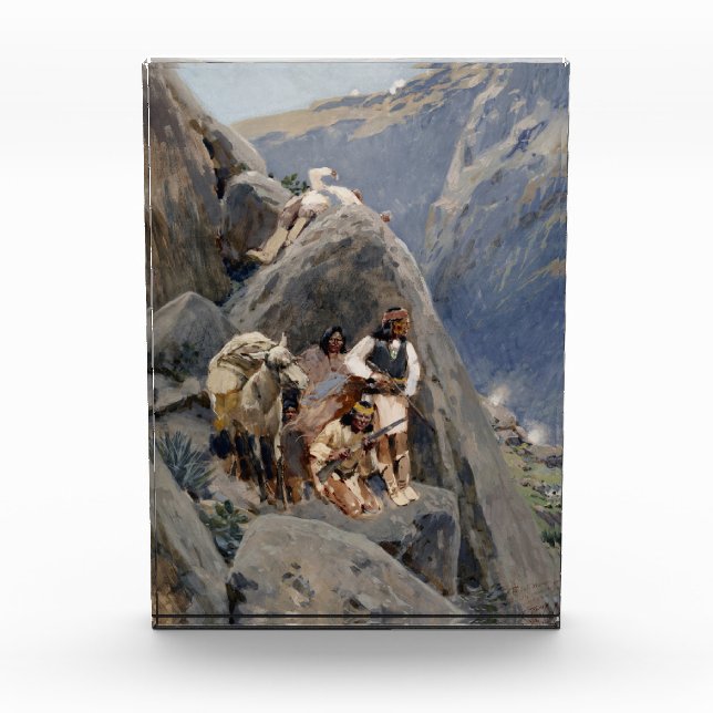 Native American Icons: Apache Warriors, US Cavalry Photo Block (Front)