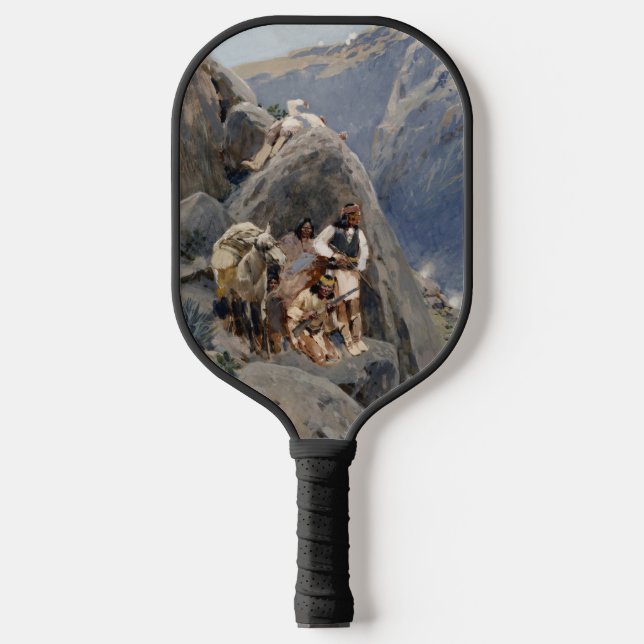 Native American Icons: Apache Warriors, US Cavalry Pickleball Paddle (Front)