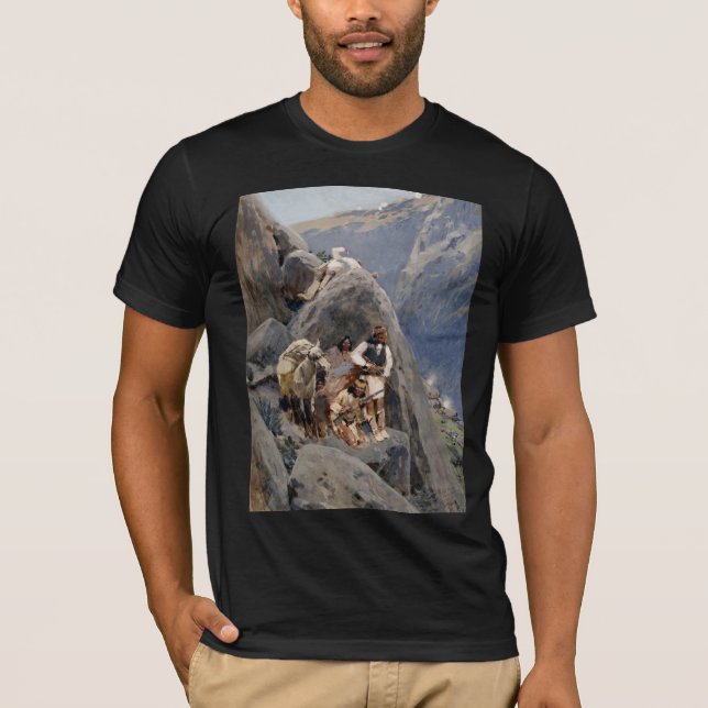Native American Icons: Apache Warriors, US Cavalry T-Shirt (Front)