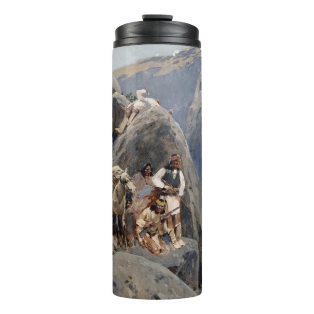 Native American Icons: Apache Warriors, US Cavalry Thermal Tumbler (Front)