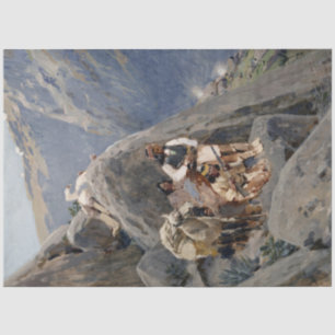 Native American Icons: Apache Warriors, US Cavalry Tissue Paper