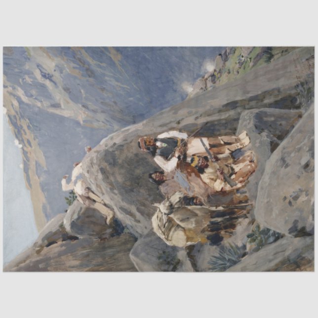 Native American Icons: Apache Warriors, US Cavalry Tissue Paper (Front)